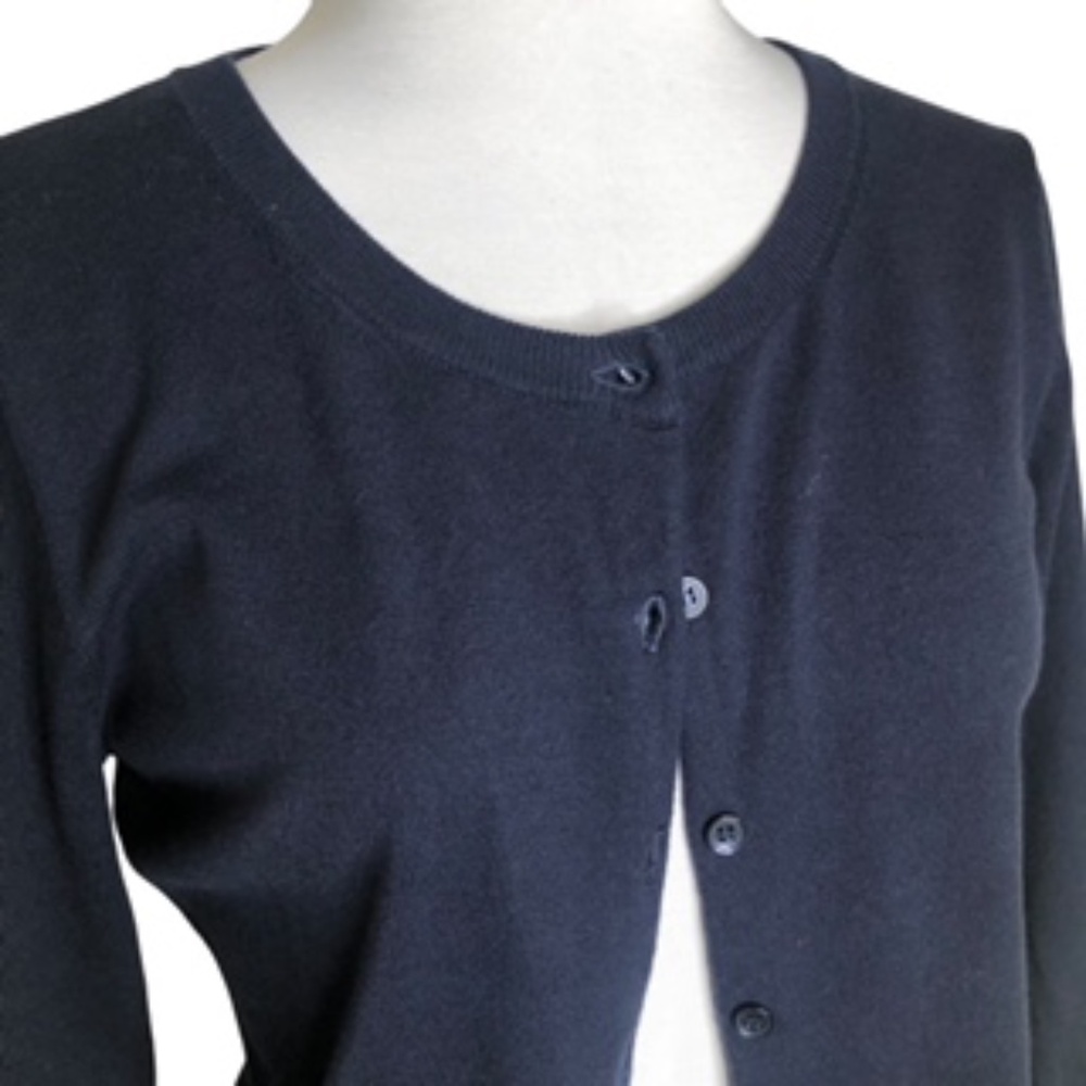 NWOT JCP 3/4 Cuffed Sleeve Button Front Scoop Neck Cardigan Size L
